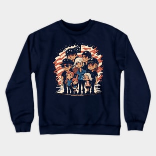 Patriotic American Family Crewneck Sweatshirt